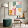 Pastel Mosaic-Textured abstract Wall Art - Soft Pastel Geometric Color Blocks for Modern Home Decor