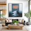 Path of Light – Surreal abstract Landscape Oil Painting, Modern Art for Living Room and Office Décor