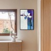 Petal Divide - White abstract Flower Painting Minimalist Geometric Wall Art