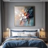 Petal Serenity - Palette Knife Floral Oil Painting for Modern Home Decor