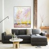 Petite-abstract Pastel Painting on Canvas for Modern Minimalist Decor
