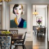 Poised Silence – abstract Female Portrait Oil Painting on Canvas