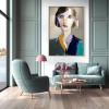 Poised Silence – abstract Female Portrait Oil Painting on Canvas