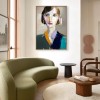 Poised Silence – abstract Female Portrait Oil Painting on Canvas
