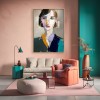 Poised Silence – abstract Female Portrait Oil Painting on Canvas