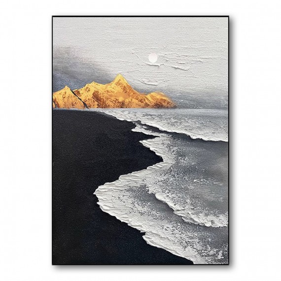 Promise of Love – abstract Coastal Oil Painting | Modern Landscape Wall Art