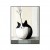 Purrcelain - Minimalist Cat Vase Painting Round abstract Cat with Dried Flower Decor