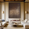 Quiet Interval – Textured abstract Wall Art with Calm Vertical Presence