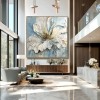 Quiet Petal Form – Hand-Painted Floral Wall Art with Rich Texture for Modern Home Decor