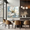 Quiet Petal Form – Hand-Painted Floral Wall Art with Rich Texture for Modern Home Decor