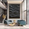Quiet Tides - Hand-Painted Textured abstract Wall Art