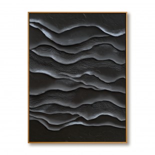 Quiet Tides - Hand-Painted Textured abstract Wall Art