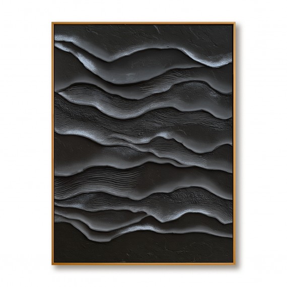 Quiet Tides - Hand-Painted Textured abstract Wall Art