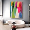 Rainbow Stripes-Vibrant Colorful abstract Oil Painting - Modern Wall Art for Living Room Home Decor