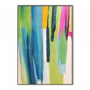 Rays of Color-Vertical Colorful abstract Painting for Modern Creative Interiors