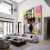 Rebel Bunny –  Vibrant Graffiti Art Cartoon Rabbit Wall Decor