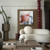 Reflected Silence – abstract Portrait Oil Painting, Modern Figurative Canvas Art for Contemporary Interiors
