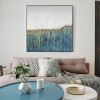 Roots of Life-Teal, White & Gold abstract Oil Painting for Modern Decor