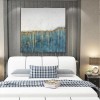 Roots of Life-Teal, White & Gold abstract Oil Painting for Modern Decor