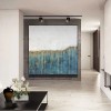 Roots of Life-Teal, White & Gold abstract Oil Painting for Modern Decor