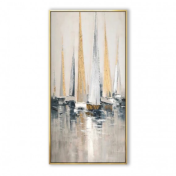 Sailor-Sailboat Oil Painting - Handmade Modern Art for Home & Office Decor