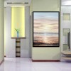 Sailor's Sunset- Original Vertical Textured Sunset Seascape Painting for Coastal Decor