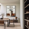 Sculpted Bloom - Geometric Minimalist Floral Painting Neutral Beige Brown Wall Art
