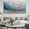 Seaside Shells Harmony-Textured Impasto Oil Painting, Colorful abstract Wave - Inspired Wall Art for Home Decor