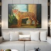 Selma the Tiger-Vintage Tiger Oil Painting - Exotic Animal Art Wall Decor for Home & Office