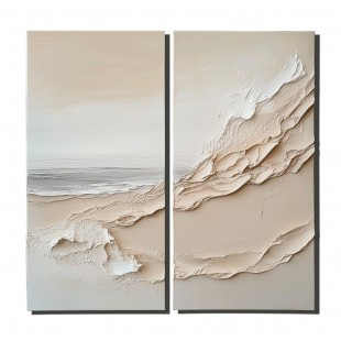 Serene Coastline: Textured Duo Serene Coastline: Textured Duo