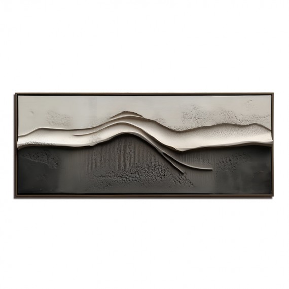 Serene Horizons-Modern Textured abstract Landscape Painting for Living Room or Office Decor