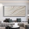 Serene Sand Waves-Minimalist Textured abstract Canvas Painting for neutral modern decor