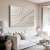Serene Sand Waves-Minimalist Textured abstract Canvas Painting for neutral modern decor