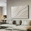 Serene Sand Waves-Minimalist Textured abstract Canvas Painting for neutral modern decor