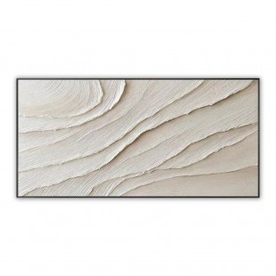 Serene Sand Waves-Minimalist Textured abstract Canvas Painting for neutral modern decor