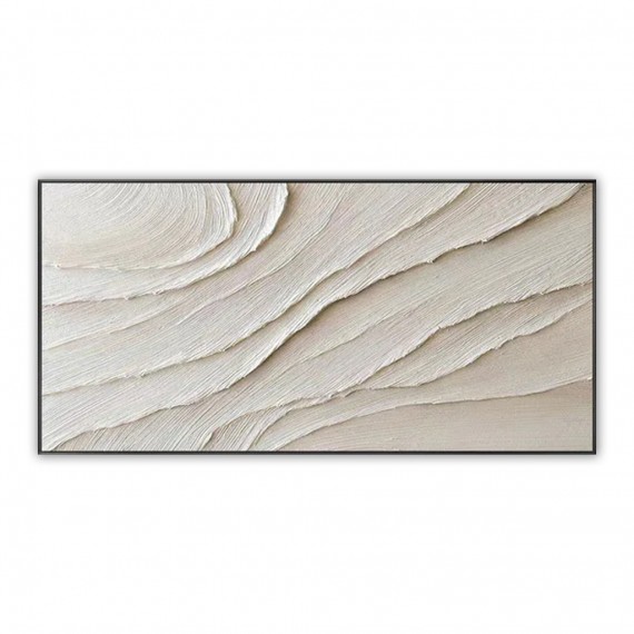 Serene Sand Waves-Minimalist Textured abstract Canvas Painting for neutral modern decor