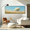 Serene White tree Landscape – Large Textured abstract Wall Art for Modern Living Room Decor