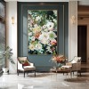 Silent Bloom Garden – Textured Floral Oil Painting Hand Painted Canvas Wall Art