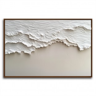 Silent Shores-Handcrafted Textured abstract Ocean Painting  for Modern Decor