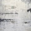 Snowy - Minimalist White and Gray abstract Oil Painting for Modern Interiors
