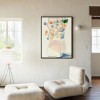 Soft Orbit - Minimalist Vase with Colorful Dots abstract Geometric Wall Art