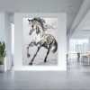 Spirit of Motion – Textured abstract Horse Oil Painting, Modern Animal Wall Art for Living Room or Office