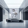 Spirit of Motion – Textured abstract Horse Oil Painting, Modern Animal Wall Art for Living Room or Office