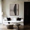 Split Texture abstract Panel: Black Grey abstract Modern Art for Stylish Living Spaces