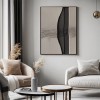 Split Texture abstract Panel: Black Grey abstract Modern Art for Stylish Living Spaces