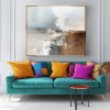 Stone Layers - abstract Textured Modern Art Canvas Painting - Neutral Brown & Grey Tones Wall Art for Home Decoration
