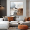 Stone Layers - abstract Textured Modern Art Canvas Painting - Neutral Brown & Grey Tones Wall Art for Home Decoration