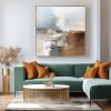 Stone Layers - abstract Textured Modern Art Canvas Painting - Neutral Brown & Grey Tones Wall Art for Home Decoration