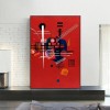 Submerged in Red-abstract Geometric Oil Painting for Modern Interiors