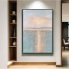 Sunbeam Surface-Luxury Vertical abstract Textured Seascape Painting for Modern Decor